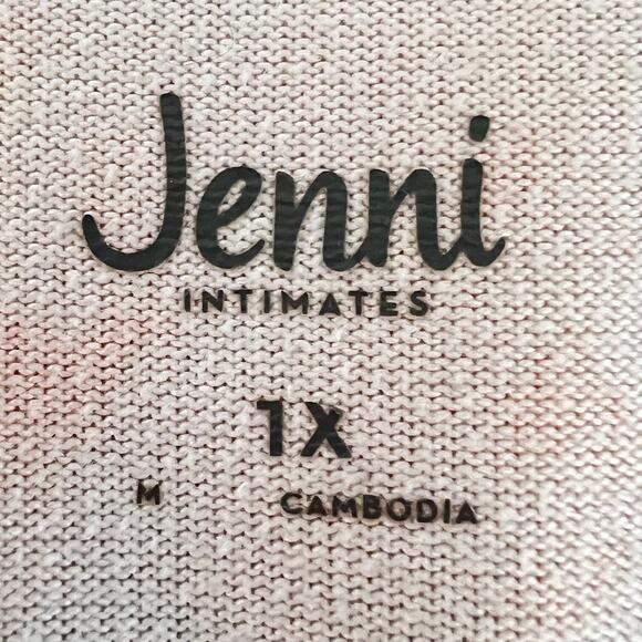 Jenni Intimates Womens Knit Sleepshirt Size 1X Pastel Blue Pink Short Sleeve - Picture 4 of 6